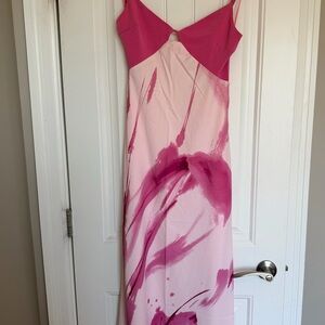 Abercrombie & Fitch Pink and White Maxi Dress